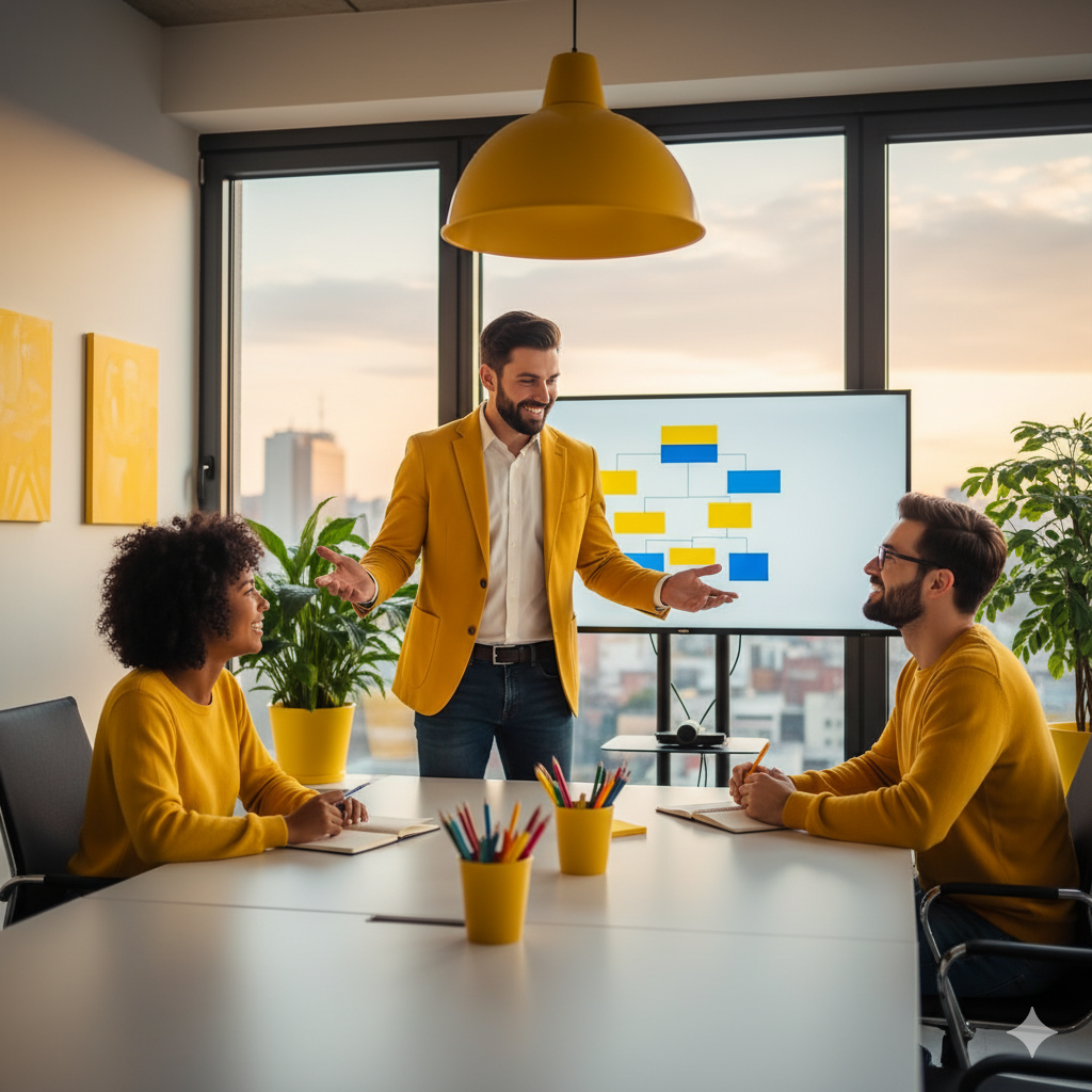 Leader tipo colore giallo